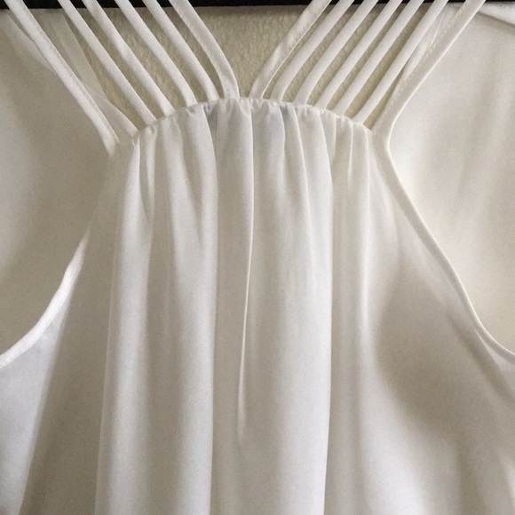 NWOT NAKED ZEBRA white blouse tank - Picture 5 of 6